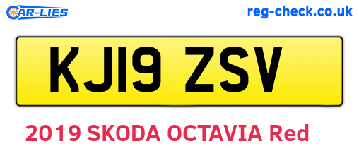 KJ19ZSV are the vehicle registration plates.