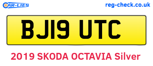 BJ19UTC are the vehicle registration plates.