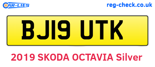 BJ19UTK are the vehicle registration plates.