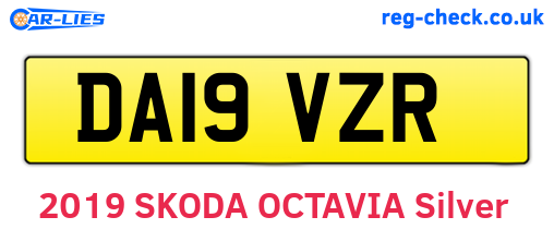 DA19VZR are the vehicle registration plates.