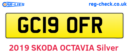 GC19OFR are the vehicle registration plates.