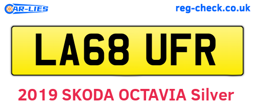 LA68UFR are the vehicle registration plates.