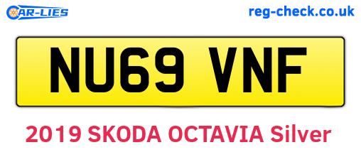 NU69VNF are the vehicle registration plates.