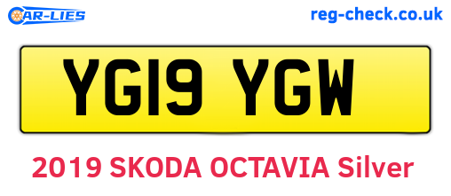 YG19YGW are the vehicle registration plates.