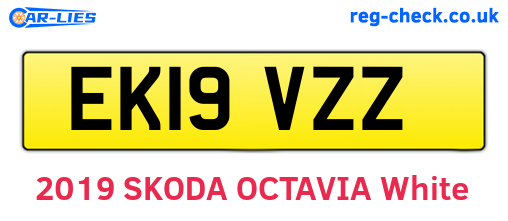EK19VZZ are the vehicle registration plates.
