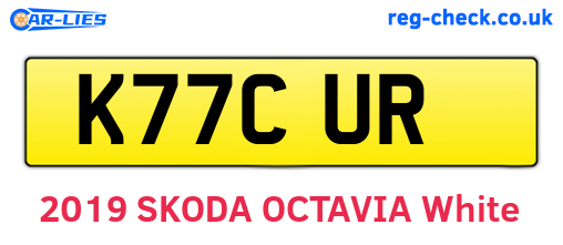 K77CUR are the vehicle registration plates.