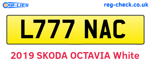 L777NAC are the vehicle registration plates.