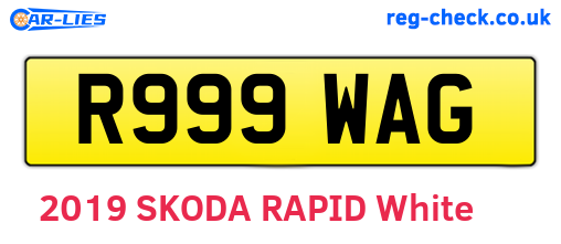 R999WAG are the vehicle registration plates.