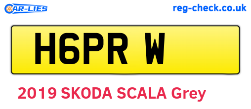 H6PRW are the vehicle registration plates.