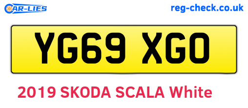 YG69XGO are the vehicle registration plates.
