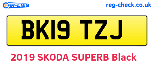 BK19TZJ are the vehicle registration plates.