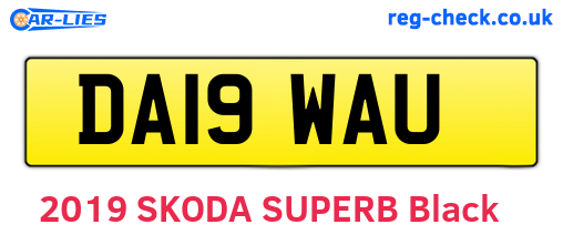DA19WAU are the vehicle registration plates.