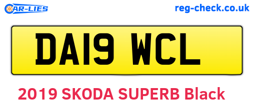 DA19WCL are the vehicle registration plates.