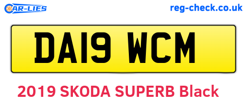 DA19WCM are the vehicle registration plates.