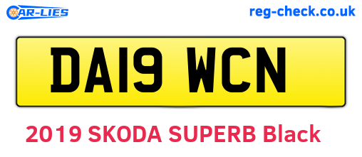 DA19WCN are the vehicle registration plates.