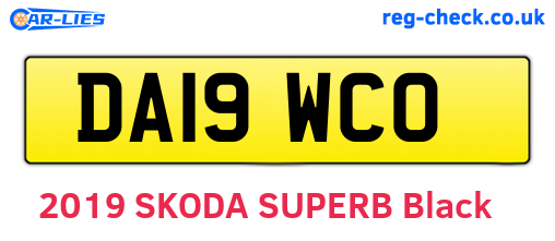 DA19WCO are the vehicle registration plates.