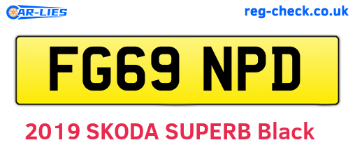 FG69NPD are the vehicle registration plates.