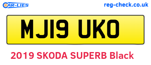 MJ19UKO are the vehicle registration plates.