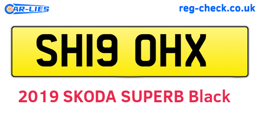 SH19OHX are the vehicle registration plates.