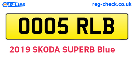 OO05RLB are the vehicle registration plates.