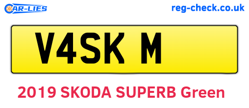 V4SKM are the vehicle registration plates.