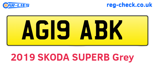 AG19ABK are the vehicle registration plates.
