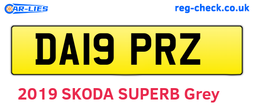 DA19PRZ are the vehicle registration plates.