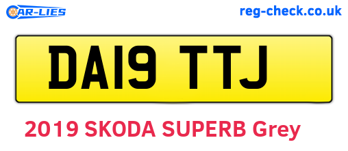 DA19TTJ are the vehicle registration plates.