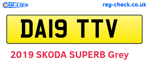 DA19TTV are the vehicle registration plates.