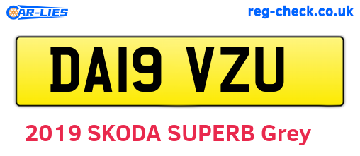 DA19VZU are the vehicle registration plates.
