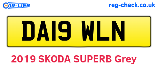 DA19WLN are the vehicle registration plates.