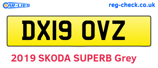 DX19OVZ are the vehicle registration plates.