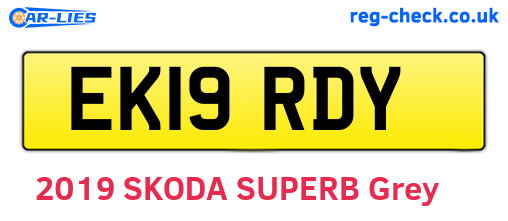 EK19RDY are the vehicle registration plates.