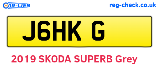 J6HKG are the vehicle registration plates.