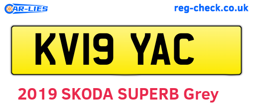 KV19YAC are the vehicle registration plates.