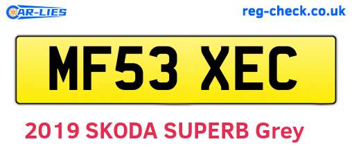 MF53XEC are the vehicle registration plates.