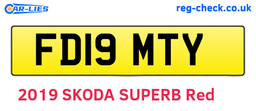 FD19MTY are the vehicle registration plates.