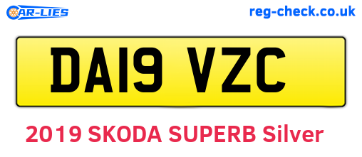 DA19VZC are the vehicle registration plates.