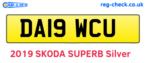 DA19WCU are the vehicle registration plates.