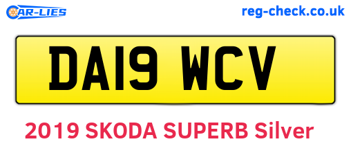DA19WCV are the vehicle registration plates.
