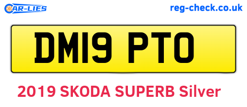 DM19PTO are the vehicle registration plates.