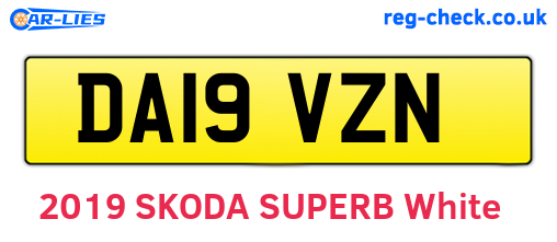 DA19VZN are the vehicle registration plates.