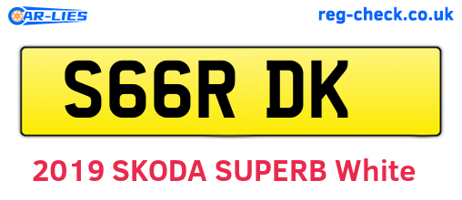 S66RDK are the vehicle registration plates.