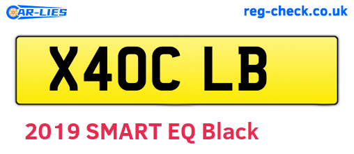 X40CLB are the vehicle registration plates.
