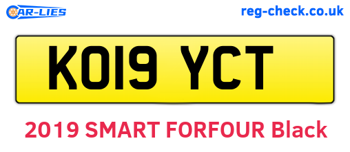 KO19YCT are the vehicle registration plates.
