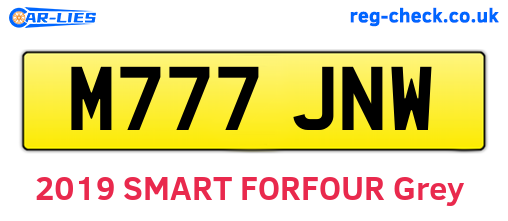 M777JNW are the vehicle registration plates.