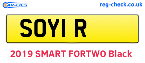 SOY1R are the vehicle registration plates.