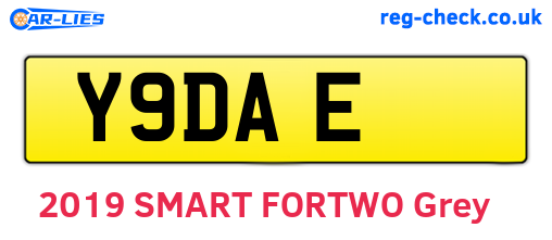 Y9DAE are the vehicle registration plates.