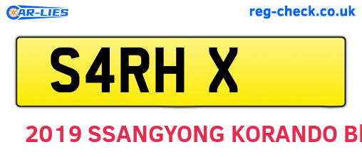 S4RHX are the vehicle registration plates.