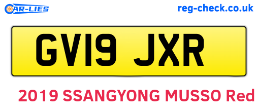 GV19JXR are the vehicle registration plates.